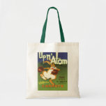 Vintage Up n Atom Carrots Label Art Boxing Rabbit Canvas Bags