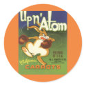 Vintage Up n Atom Carrots Label stickers