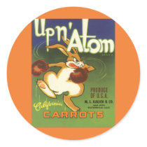 Vintage Up n Atom Carrots Label stickers by YesterdayCafe Vintage Up n Atom Carrots Label stickers