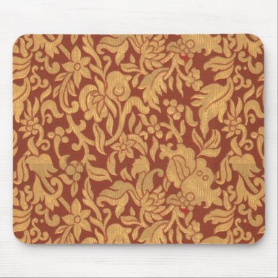 Retro Fabric on Vintage Upholstery Fabric Mousepad By Vintagegiftmall