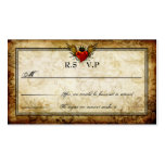 Vintage Urban Tattoo Winged Heart RSVP Cards Business Card Template