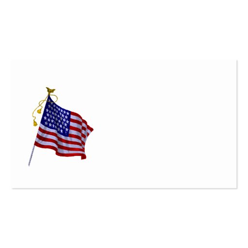 Vintage US Flag in Business Card Template (front side)