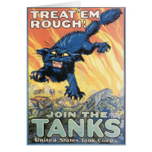 Vintage US Tank Corps Recruiting Poster Cards