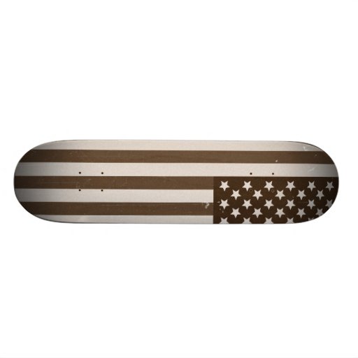 Vintage USA Flag Custom Skate Board