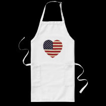 Vintage USA Flag Heart aprons