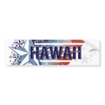 Vintage USA Flag with Star – Hawaii Bumper Stickers