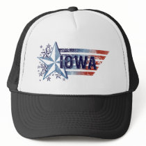 Vintage USA Flag with Star – Iowa Trucker Hat