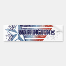 Vintage USA Flag with Star – Washington D.C. Bumper Stickers