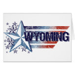 Vintage USA Flag with Star – Wyoming Card