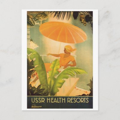Vintage USSR Health Resort Post Cards