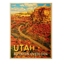 Vintage Utah Boynton Overlook Postcards