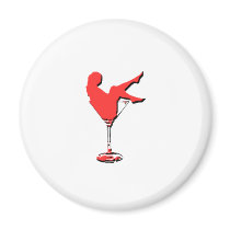Vintage Vagas Martini Girl magnets by NixxysPicks Vintage Vagas Martini Girl magnets