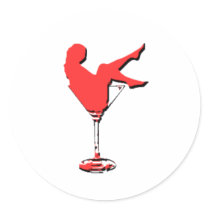 Vintage Vagas Martini Girl stickers by NixxysPicks Vintage Vagas Martini Girl stickers
