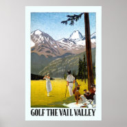 Vintage Vail Valley Golfing Travel Print