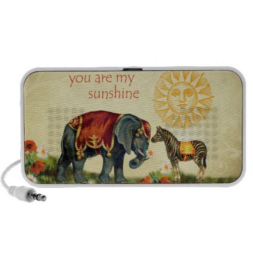 Vintage Valentine Animals in Love Collage Travelling Speakers