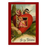 Vintage Valentine Cupid at Heart House Card