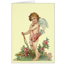 Vintage Valentine Cupid Card