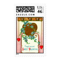 Vintage Valentine Forget-me-not flowers Postage Stamps