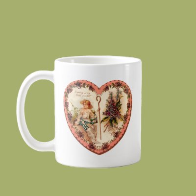 Vintage Valentine Heart With Purple Flowers Coffee Mugs Zazzle_mug Vintage Valentine Heart With Purple Flowers Coffee Mugs Zazzle_mug