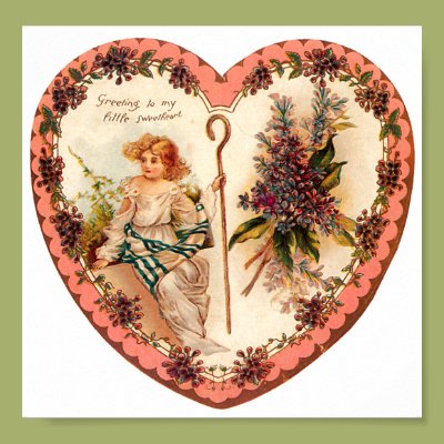 Vintage Valentine Heart With Purple Flowers Posters Zazzle_print Vintage Valentine Heart With Purple Flowers Posters Zazzle_print