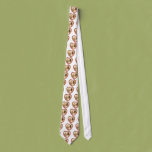 Vintage Valentine Heart With Purple Flowers Necktie
