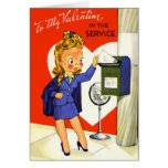 Vintage Valentine in the Service Card