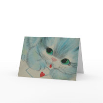 Vintage Valentine Kitten cards