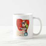 Vintage Valentine Knitting Bear Mug