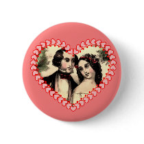 Vintage Valentine Photo Button