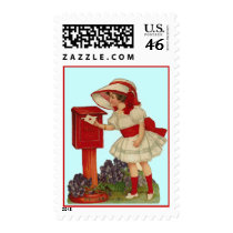 Vintage Valentine Postage Stamp