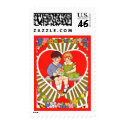 Vintage Valentine Postage Stamp