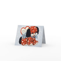 Vintage Valentine Puppy Card for Kids