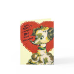 Vintage Valentine Puppy Card for Kids