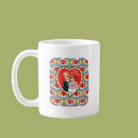 Vintage Valentine Triangles and Hearts Mugs