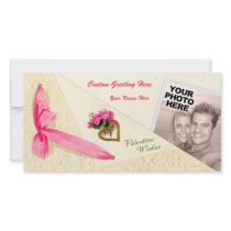 Vintage Valentine Wishes - Folded Photo Template Photo Card