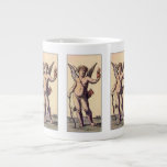 Vintage Valentines Tarot Card, a Blindfolded Cupid Extra Large Mug