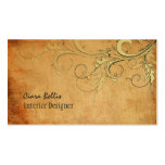 Vintage Vanilla Swirls / Day spa business cards