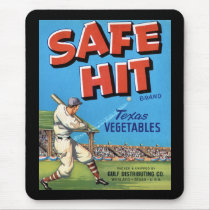 Vintage Vegetable Advertisement Safe Hit mousepads