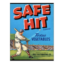 Vintage Vegetable Advertisement Safe Hit Postcards