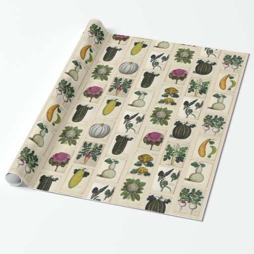 Vintage Vegetable Botanical Prints Wrapping Paper Zazzle