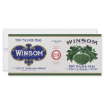 Vintage Vegetable Label; Winsom Tom Thumb Peas Full Color Rack Card