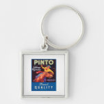 Vintage Vegetables Food Product Label Key Chains
