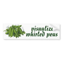 Vintage Vegetables; Sugar Snap Peas Bumper Stickers