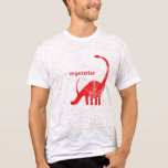 Vintage Vegetarian Brachiosaurus Red T-shirts