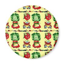 Vintage Veggie People Fridge Magnets