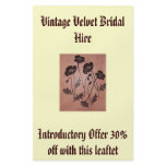 Vintage Velvet Poppies flyers