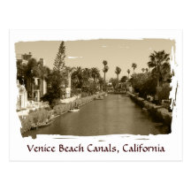 Vintage Venice Beach Canals Postcard!