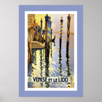 Vintage Venice Italy Travel Large Poster
