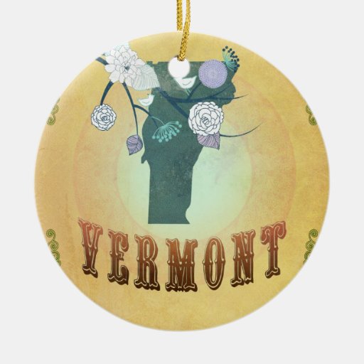 vintage vermont state map passion fruit yellow double vintage vermont state map passion fruit yellow double