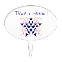 Vintage Veterans day - Cake Toppers